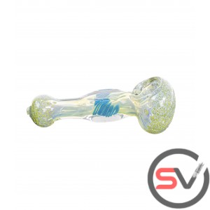 CUBED BODY FRIT GLASS PIPE 3CT/PK